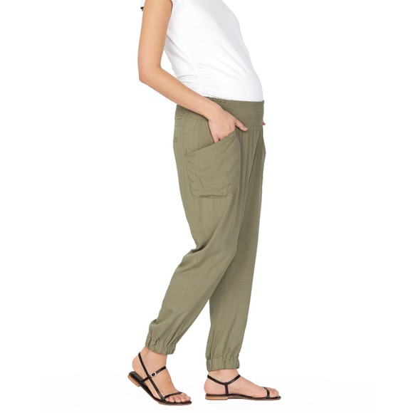 Soon Maternity Nala Relaxed Pants - Green - Picture 3 of 11